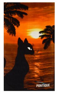 black cat large towel