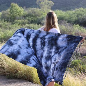 black tapestry beach towel