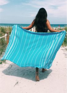 emerald green beach towel