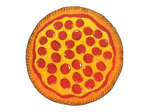 pizza beach towel