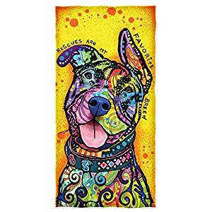 rescue dog beach towel