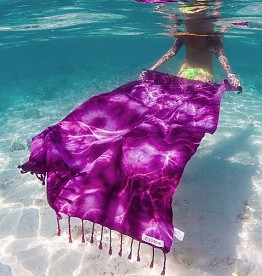 strawberry tie die beach towel