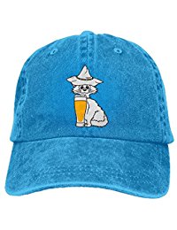 cat beer hat