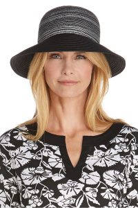 coolibar bl and wh sun hat
